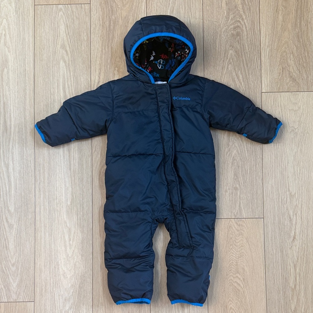Columbia Dark Blue Infant Snowsuit 12-18 months